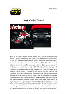 Audi s offre Ducati