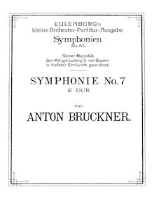 Partition Orchestral score, Symphony No. 7 en E major, Bruckner, Anton