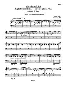 Partition complète (S.217), Mephisto Polka, Liszt, Franz