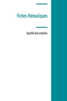 Fiches thématiques - Qualité des emplois - Emploi et salaires - Insee Références - Édition 2012