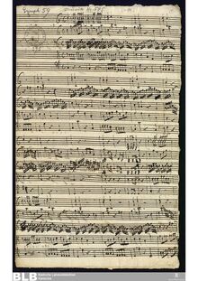 Partition complète, Sinfonia en C major, C major, Molter, Johann Melchior