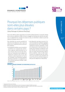 Dépenses publiques - Rapport de France Stratégie