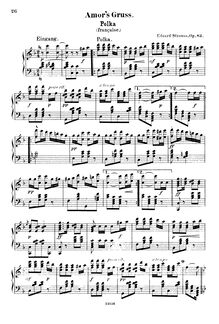 Partition complète (filter), Amor s Gruss, Op.83, Polka