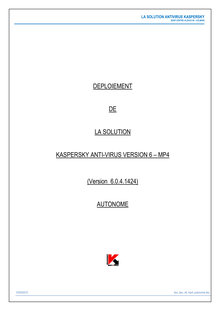 DEPLOIEMENT DE LA SOLUTION KASPERSKY ANTI-VIRUS VERSION 6  MP4 ...