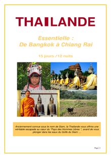 Le programme complet et détaillé en cliquant ici - THAILANDE