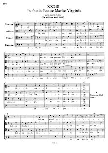 Partition complète, Ave, maris stella, Hymnus in festis Beatæ Mariæ Virginis