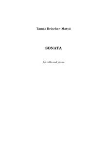 Partition complète, Sonata (violoncelle et piano), Beischer-Matyó, Tamás