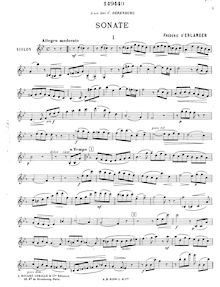 Partition de violon, Sonata pour violon et Piano, Sonate pour violon et piano