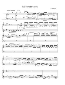 Partition violon - basse , partie, Duo Concertante pour violon et basse