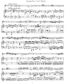 Partition No.7 en F Major, violon sonates, Haydn, Joseph