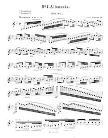 Partition de violon,  No.1 pour violon, G minor, Ries, Franz