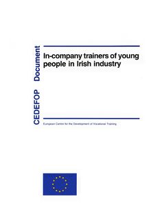 In-company trainers of young people in Irish industry