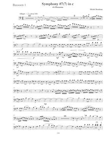 Partition basson 1, Symphony No.7  Requiem , C minor, Rondeau, Michel par Michel Rondeau