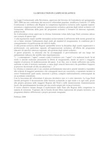 LA DEVOLUTION IN CAMPO SCOLASTICO La Legge ...