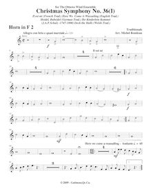 Partition cor 2, Symphony No.36  Christmas Symphony , F major, Rondeau, Michel