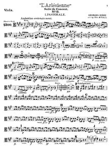 Partition altos, L Arlésienne  No.2, Bizet, Georges