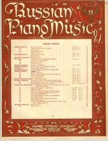 Partition , couverture couleur, Sept morceaux, Op.5, Rebikov, Vladimir par Vladimir Rebikov