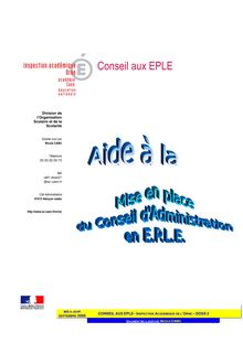 MIS A JOUR SEPTEMBRE CONSEIL AUX EPLE INSPECTION ACADEMIQUE DE L ORNE DOSS