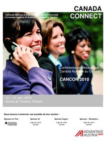 Canada Connect 2010 Programme [pdf,  1123.0kb] - CANADA CONNECT
