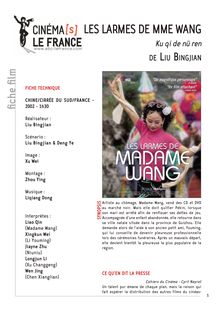 Les larmes de madame wang de Bingjian Liu