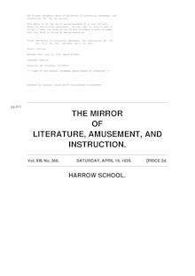 The Mirror of Literature, Amusement, and Instruction - Volume 13, No. 366, April 18, 1829