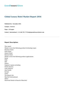 Global Luxury Hotel Market Report 2016