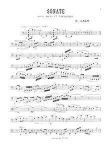Partition complète et , partie, violoncelle Sonata, A minor