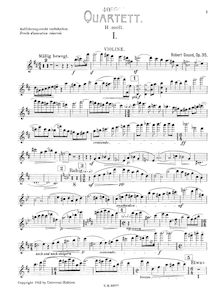 Partition de violon, Piano quatuor, Op.35, B minor, Gound, Robert