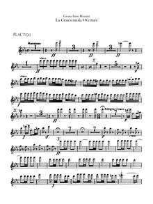 Partition flûte 1, 2 (doubling Piccolo), La Cenerentola, Rossini, Gioacchino