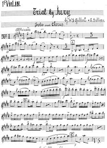 Partition violons I, II, Trial by Jury, Sullivan, Arthur