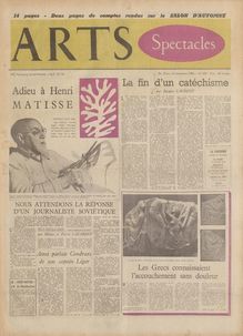 ARTS N° 489 du 10 novembre 1954