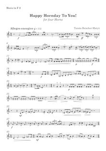 Partition cor 2 (en F), Happy Hornday To You!, Beischer-Matyó, Tamás
