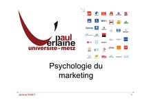 Psychologie du  marketing 