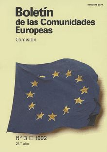 Boletín de las Comunidades Europeas. Î° 3 1992 25.° año