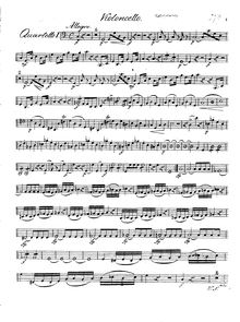 Partition violoncelle, Trois quatuors pour flûte, violon, viole de gambe et violoncelle