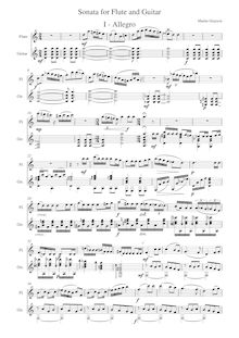 Partition complète, Sonata pour flûte et guitare, Grayson, Martin