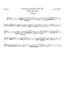 Partition flûte, Trio Sonata, TWV 42:E4, Essercizii musici, trio no. 18