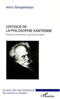 Critique de la philosophie kantienne