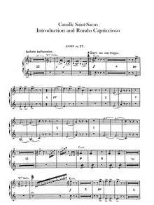 Partition cor 1, 2 (en C), Introduction et Rondo capriccioso, Op.28