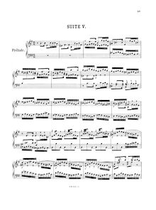 Partition No.5 en E minor, BWV 810, 6 anglais , Bach, Johann Sebastian