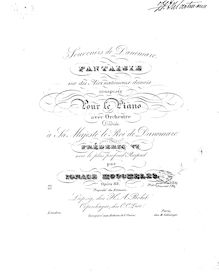 Partition parties complètes, Souvenirs de Danemarc, Op.83, Moscheles, Ignaz