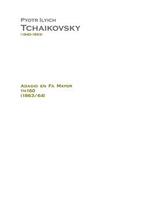 Partition complète, Adagio, F major, Tchaikovsky, Pyotr