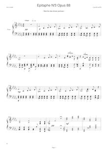 Partition 3 - Adagio (Marche des âmes perdues), 3 Epitaphes pour Piano