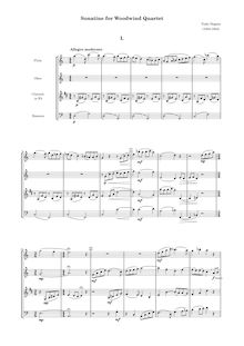 Partition complète, Sonatine pour Woodwind quatuor, Nagata, Toshi