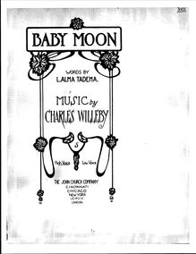 Partition complète (F minor: haut voix et piano), Baby Moon