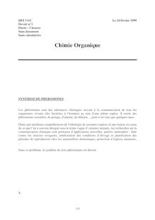 Chimie organique 1999 Chimie Hautes Etudes d Ingénieur (Lille)