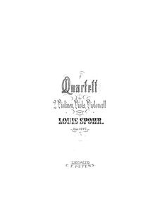 Partition viole de gambe, 3 corde quatuors, Spohr, Louis