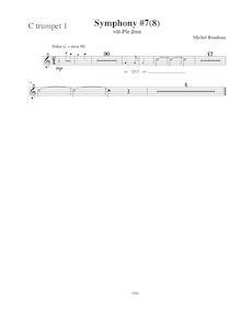 Partition trompette 1 (C), Symphony No.7  Requiem , C minor, Rondeau, Michel par Michel Rondeau