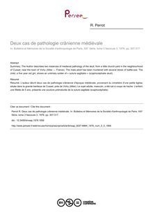 Deux cas de pathologie crânienne médiévale - article ; n°3 ; vol.3, pg 307-317