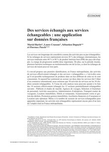 Des services échangés aux services échangeables : une application sur données françaises
